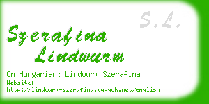 szerafina lindwurm business card